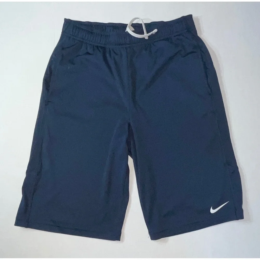 Nike Dri-FIT Shorts Mens Large Navy Blue Athletic Basketball Swoosh Logo